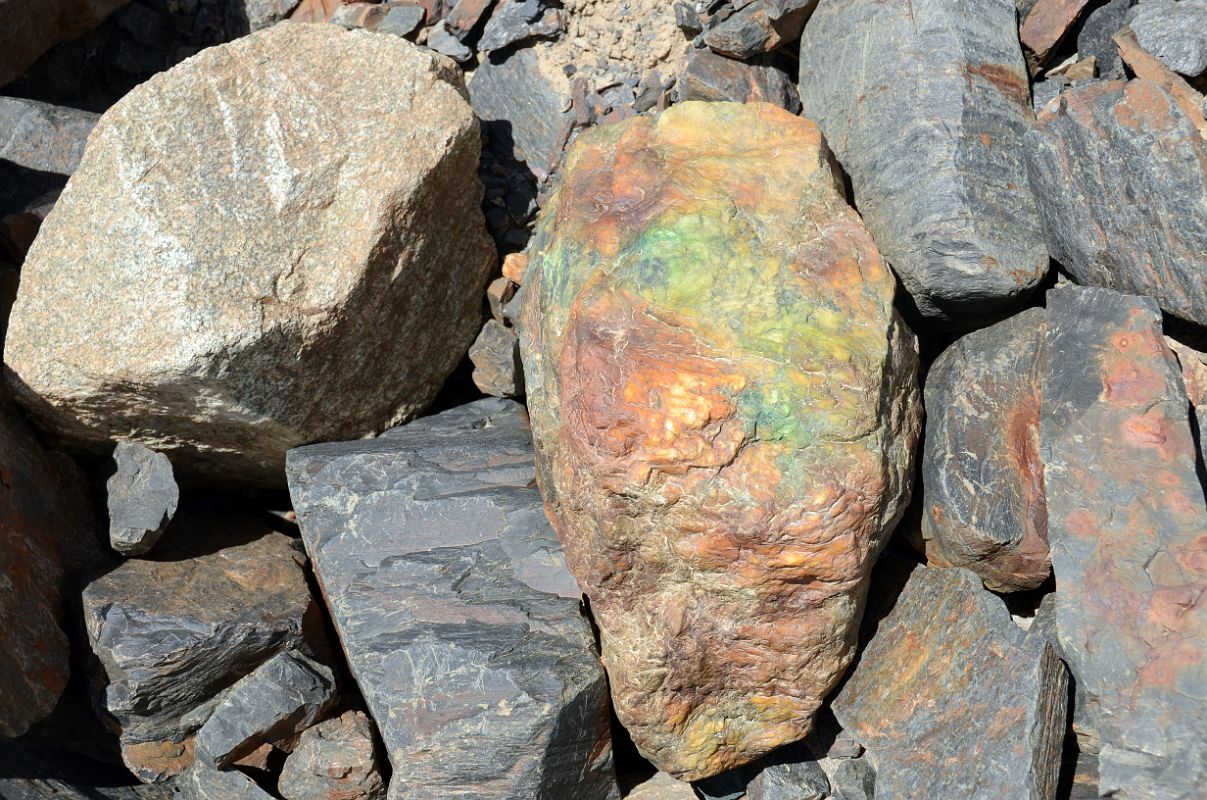 09 Colourful Rock Near Gasherbrum North Base Camp in China 